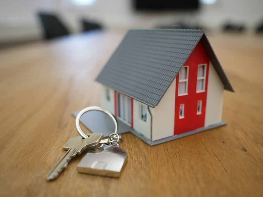 A model home and keys for a property search