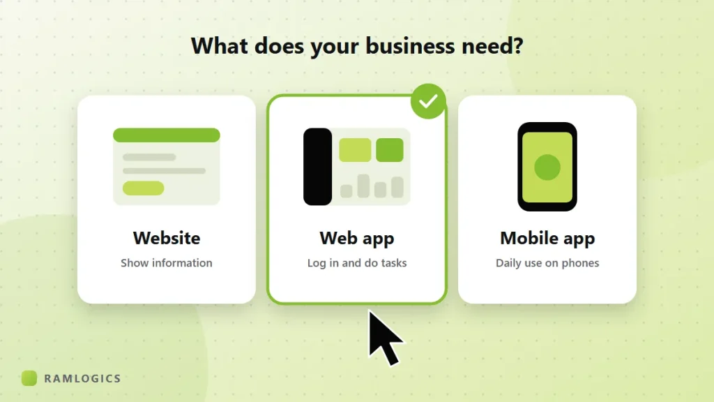Choosing between web app and mobile app